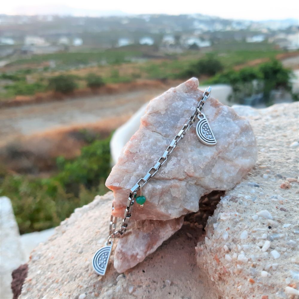 Silver Watermelon anklet